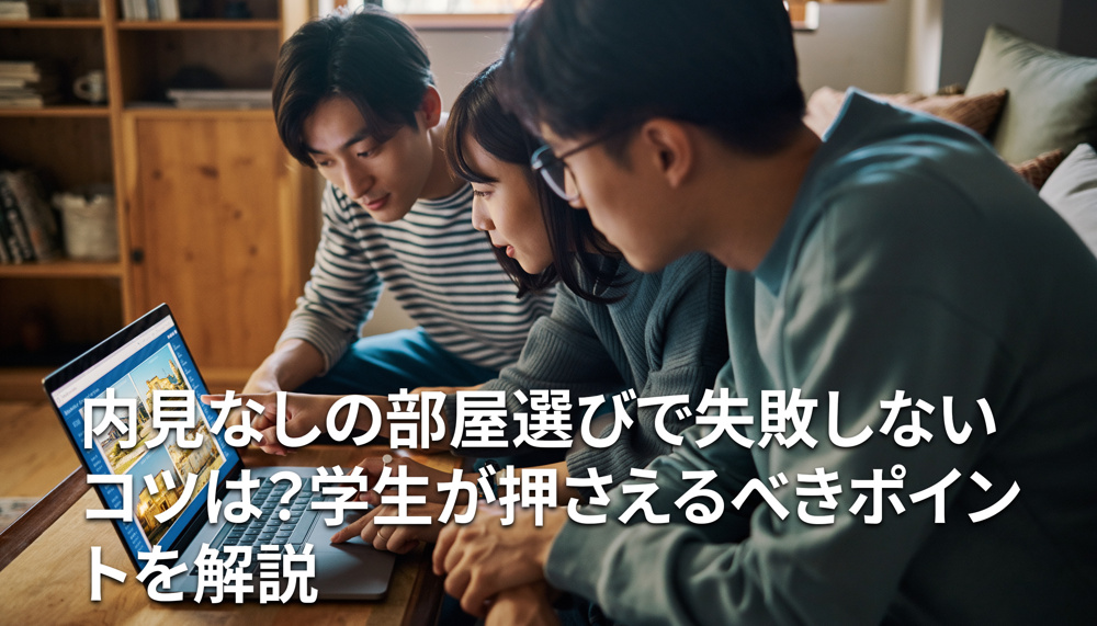 内見なしの部屋選びで失敗しないコツは？学生が押さえるべきポイントを解説の画像