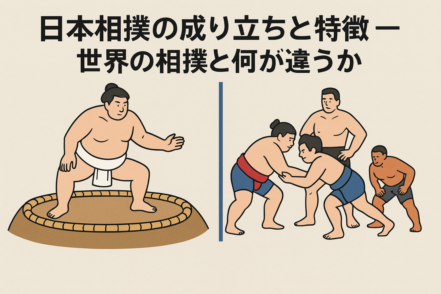 日本相撲の成り立ちと特徴 ― 世界の相撲と何が違うのかの画像