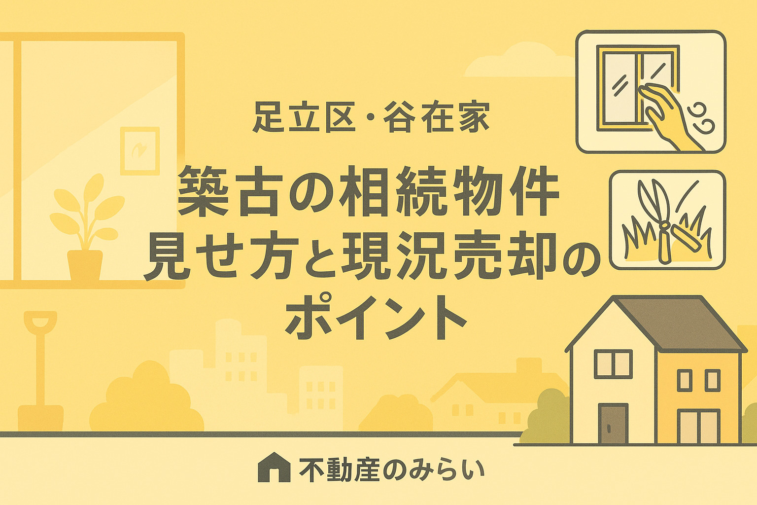 築古相続物件の見せ方や現況売却のポイントを解説する画像