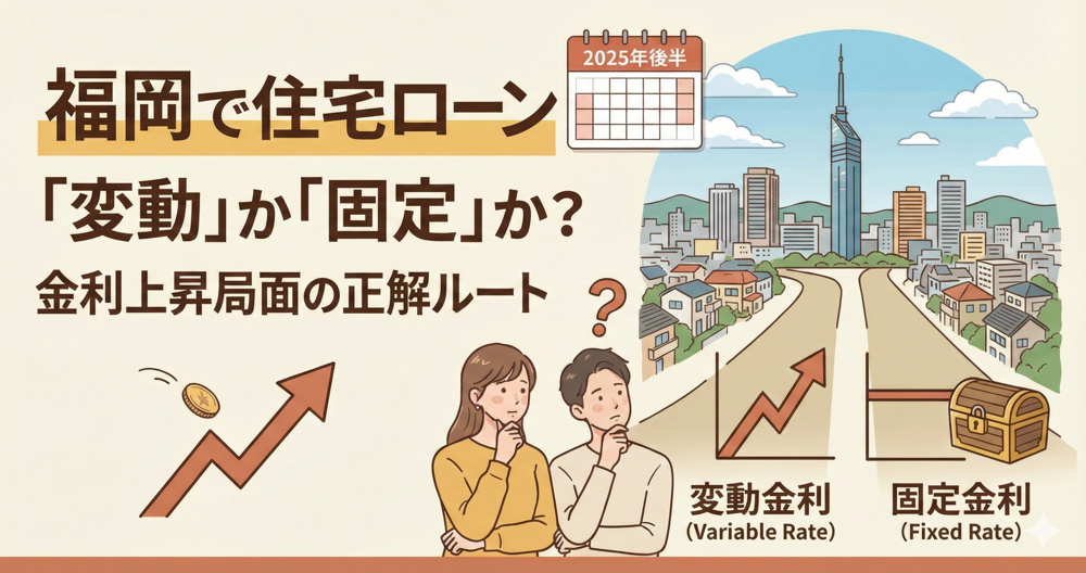 2025年後半、福岡で住宅ローンを組むなら「変動」か「固定」か？金利上昇局面の正解ルートの画像