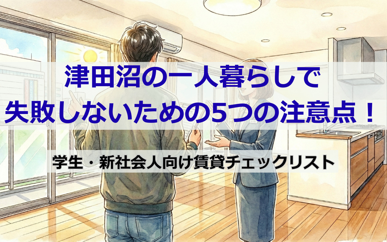 津田沼の一人暮らしで失敗しないための5つの注意点！学生・新社会人向け賃貸チェックリスト