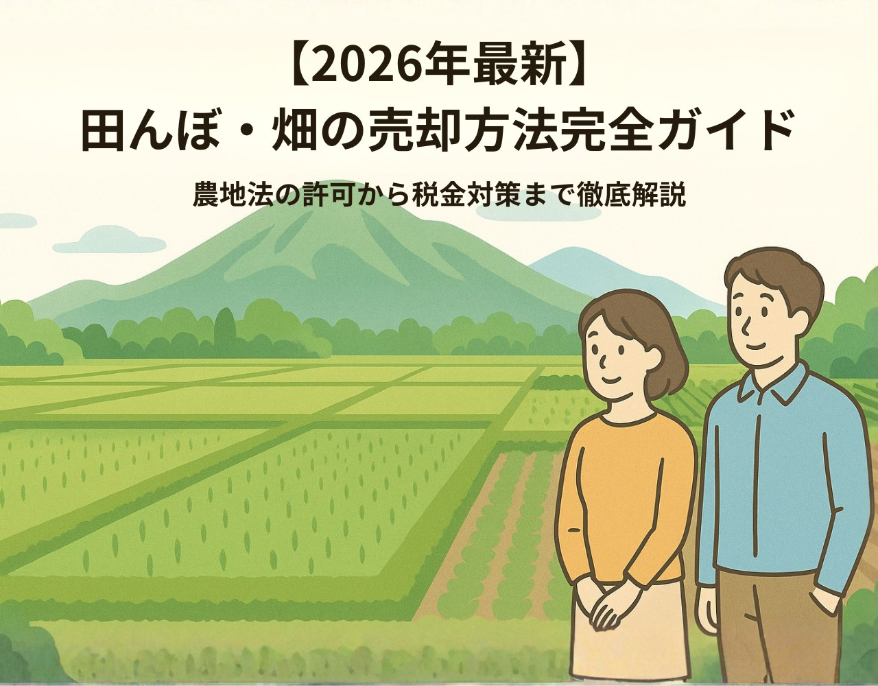 【最新情報】田んぼ・畑の売却方法完全ガイド｜農地法の許可から税金対策まで徹底解説の画像