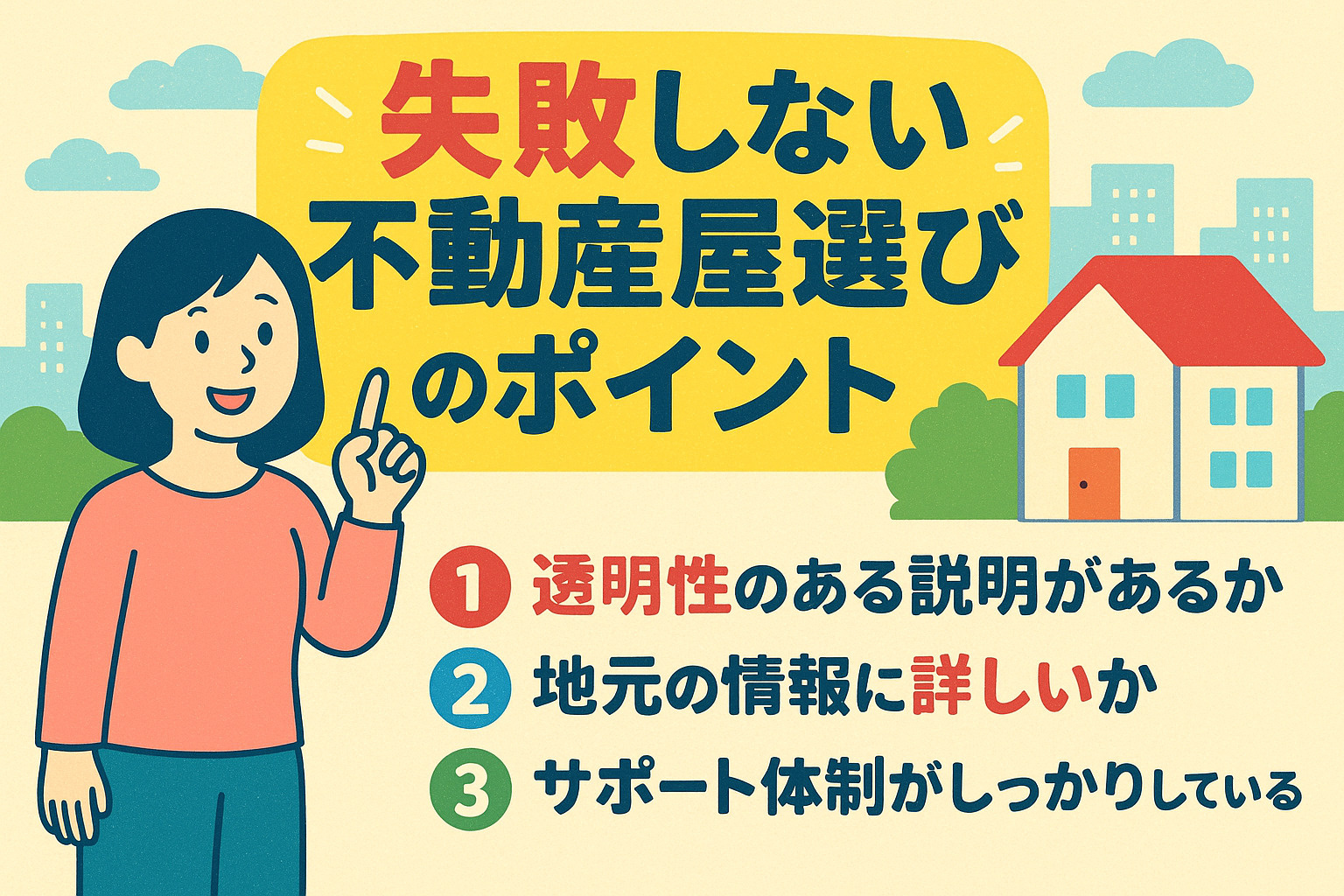 ? 失敗しない不動産屋選びのポイントの画像