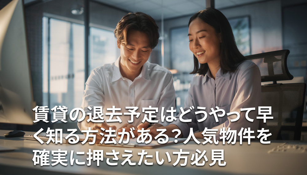 賃貸の退去予定はどうやって早く知る方法がある？人気物件を確実に押さえたい方必見の画像