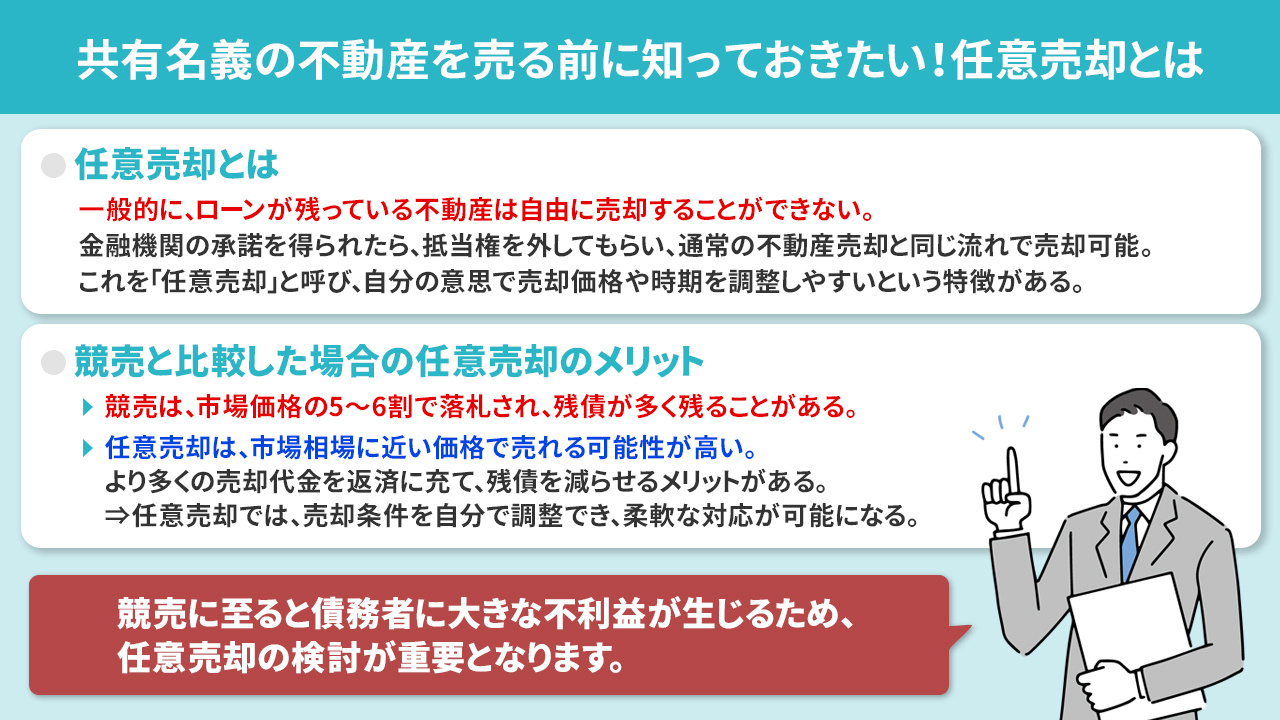 共有名義の不動産を売る前に知っておきたい！任意売却とは