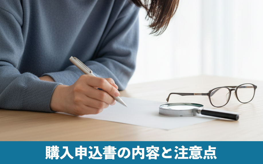 購入申込書の内容と注意点