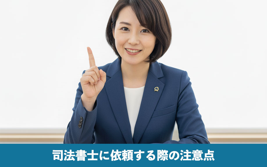 司法書士に依頼する際の注意点