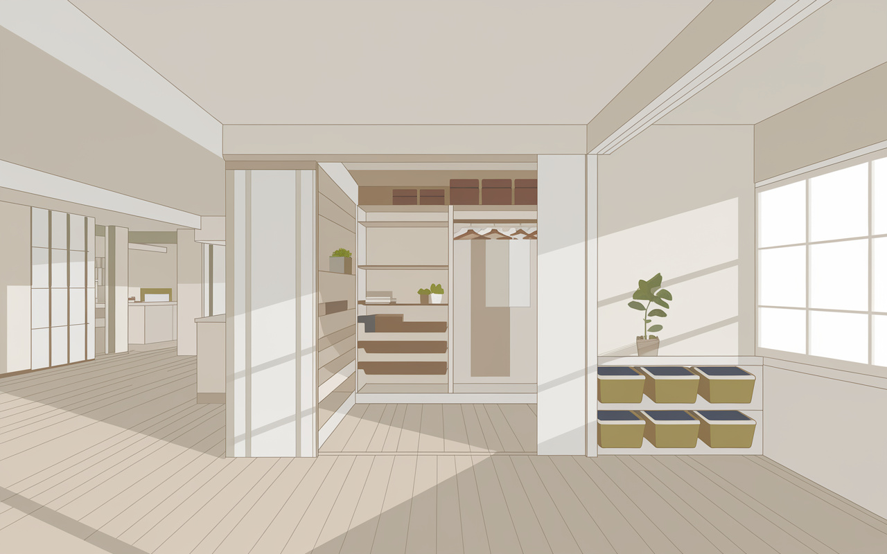 ファミリークローゼットの上手な使い方は家事をラクにできる？使いやすい収納のしかたも解説の画像