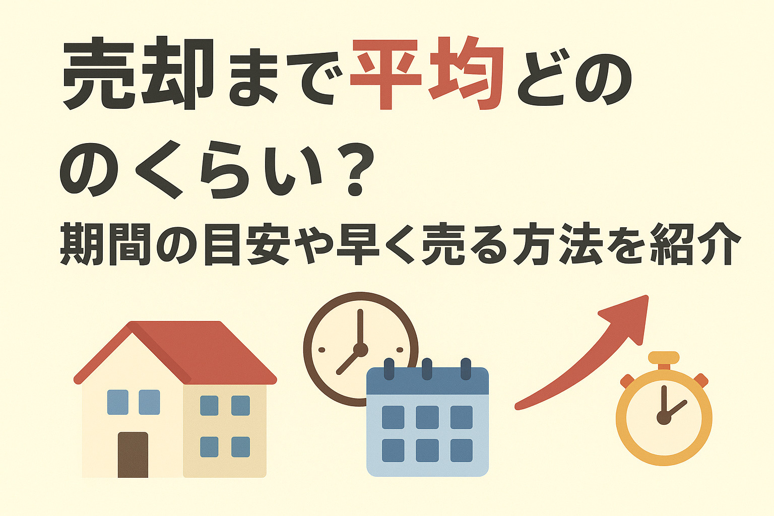 売却まで平均どのくらいかかる?期間の目安や早く売る方法を紹介の画像