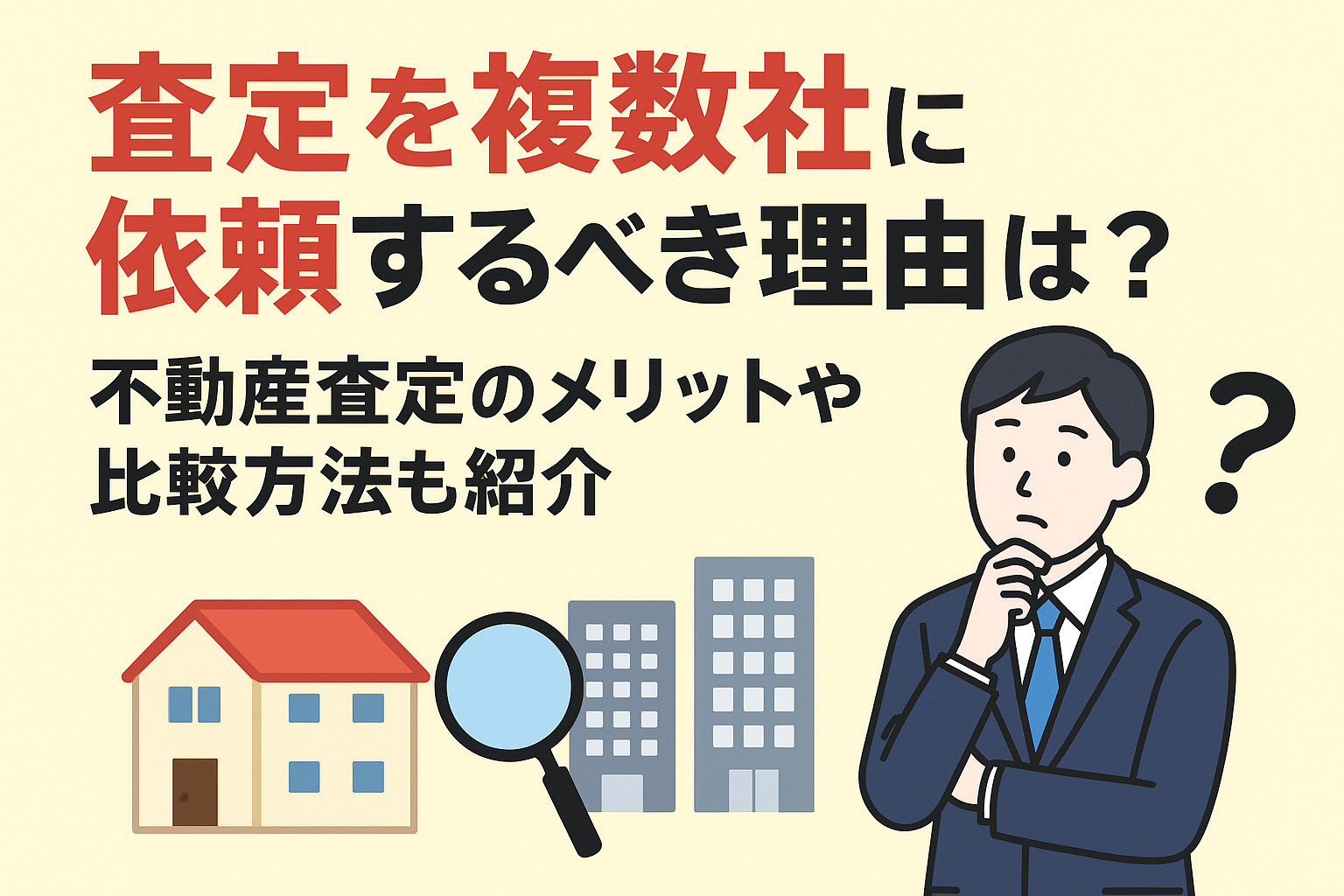 査定を複数社に依頼するべき理由は？不動産査定のメリットや比較方法も紹介の画像