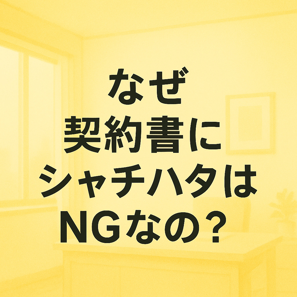 なぜ、契約書にシャチハタはNGなのですか？の画像