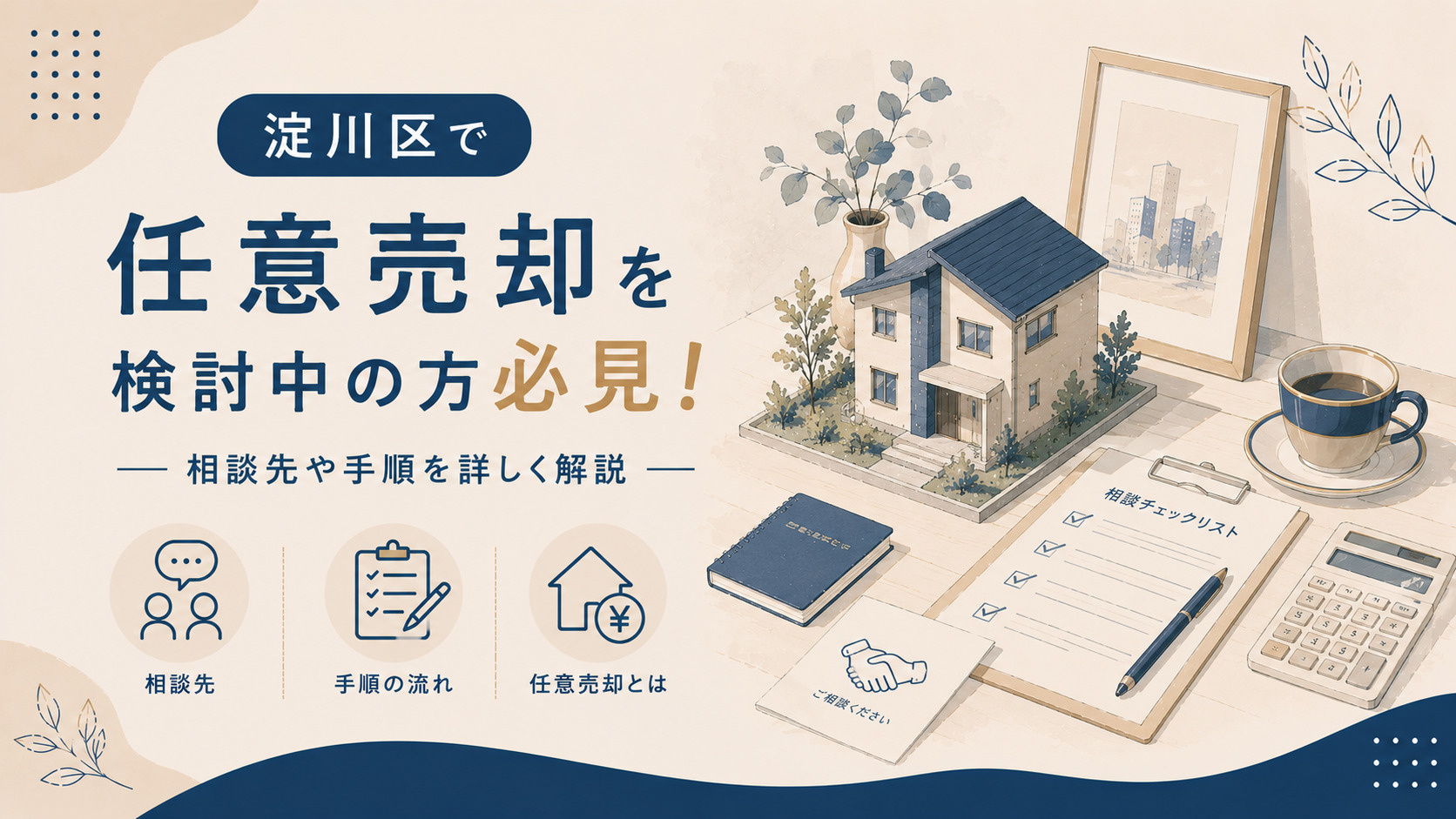淀川区で任意売却を検討中の方必見！相談先や手順を詳しく解説の画像
