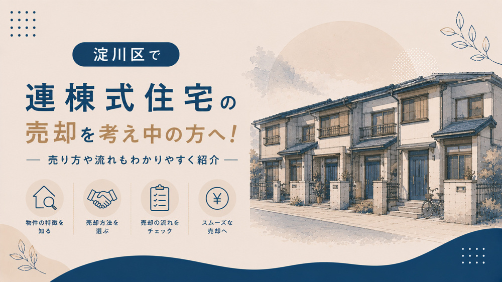 淀川区で連棟式住宅の売却を考え中の方へ！売り方や流れもわかりやすく紹介の画像