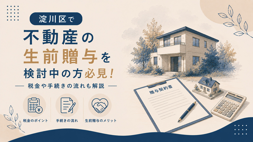 淀川区で不動産の生前贈与を検討中の方必見！税金や手続きの流れも解説の画像