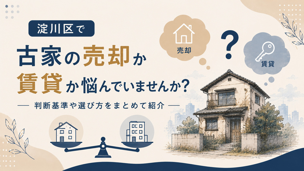 淀川区で古家の売却か賃貸か悩んでいませんか？判断基準や選び方をまとめて紹介の画像