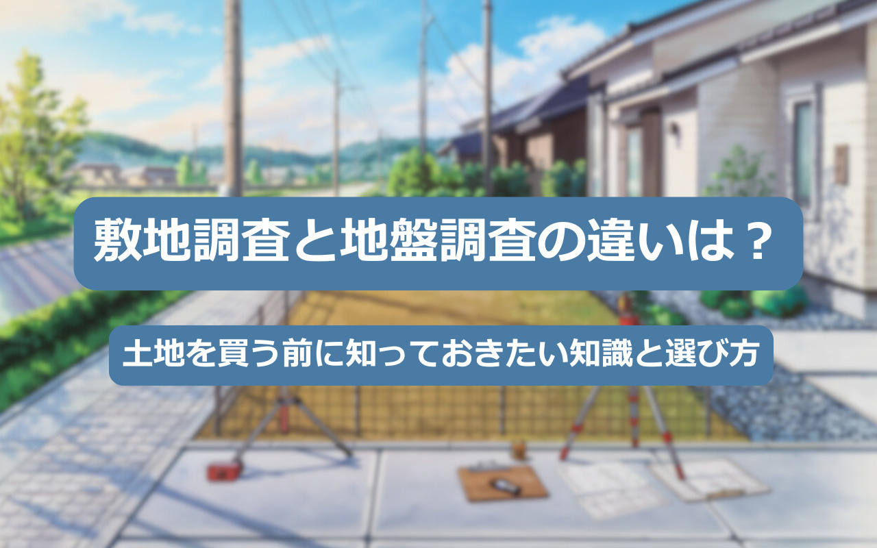 【2025年】敷地調査と地盤調査の違いは？土地を買う前に知っておきたい知識と選び方の画像
