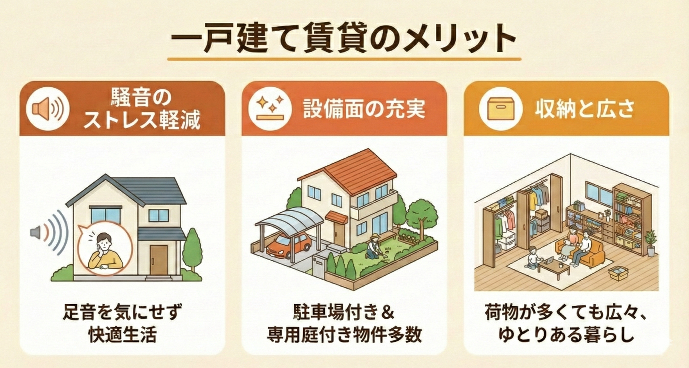 「のびのび子育て」が叶う！一戸建て賃貸の3つのメリット