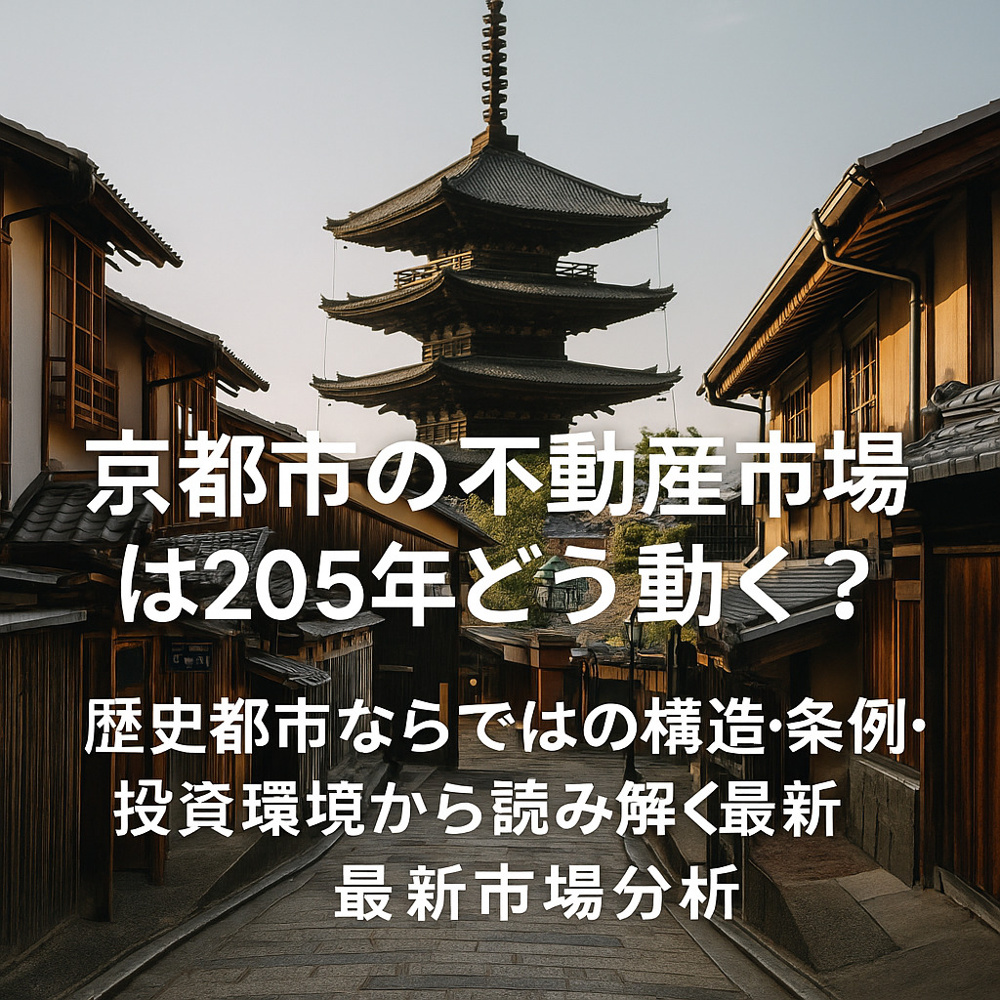 京都市の不動産市場は2025年どう動く？歴史都市ならではの構造・条例・投資環境から読み解く最新市場分析の画像