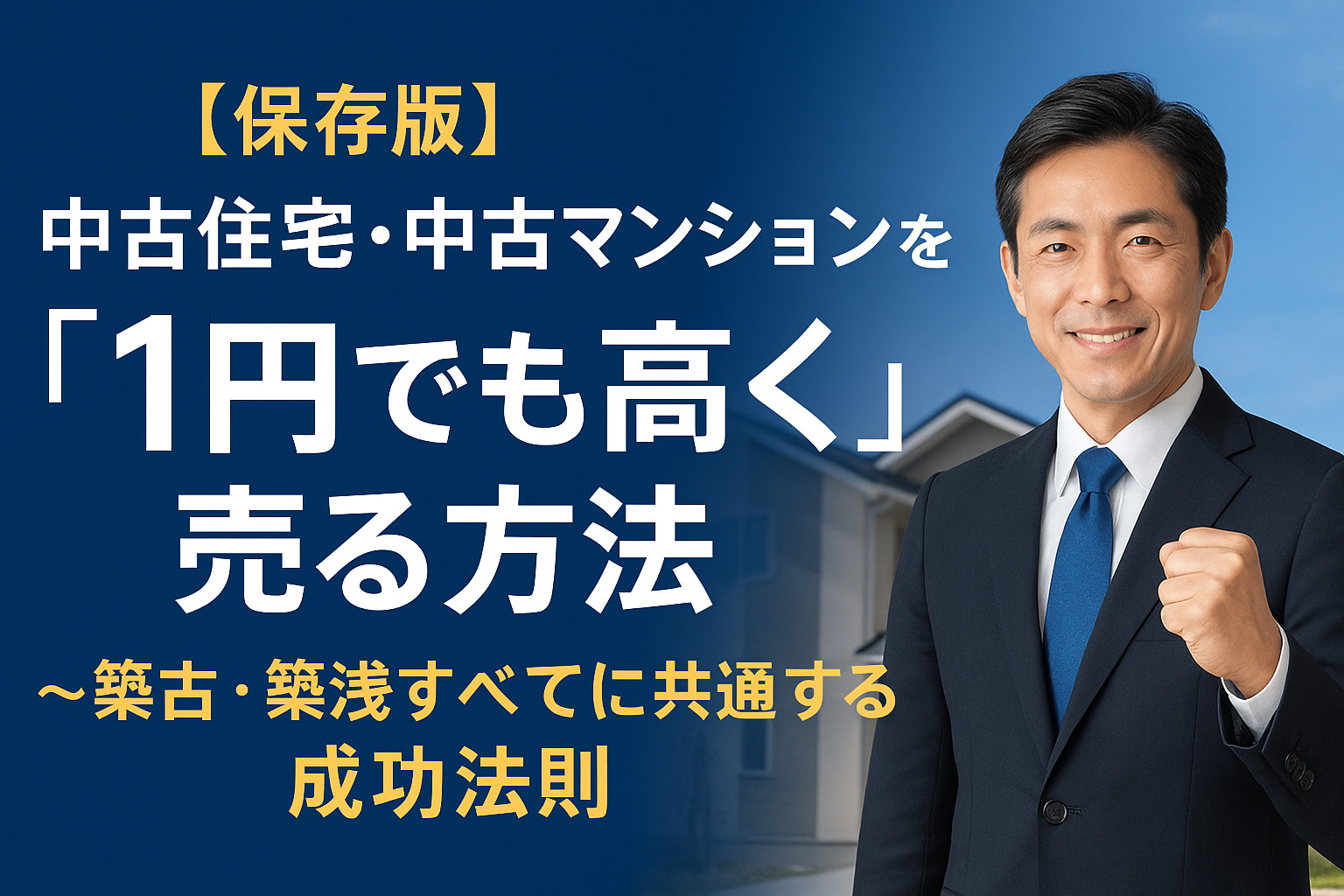 【保存版】中古住宅・中古マンションを“1円でも高く”売るための完全ガイド  〜築古・築浅・マンション・戸建てすべてに共通する成功法則〜の画像
