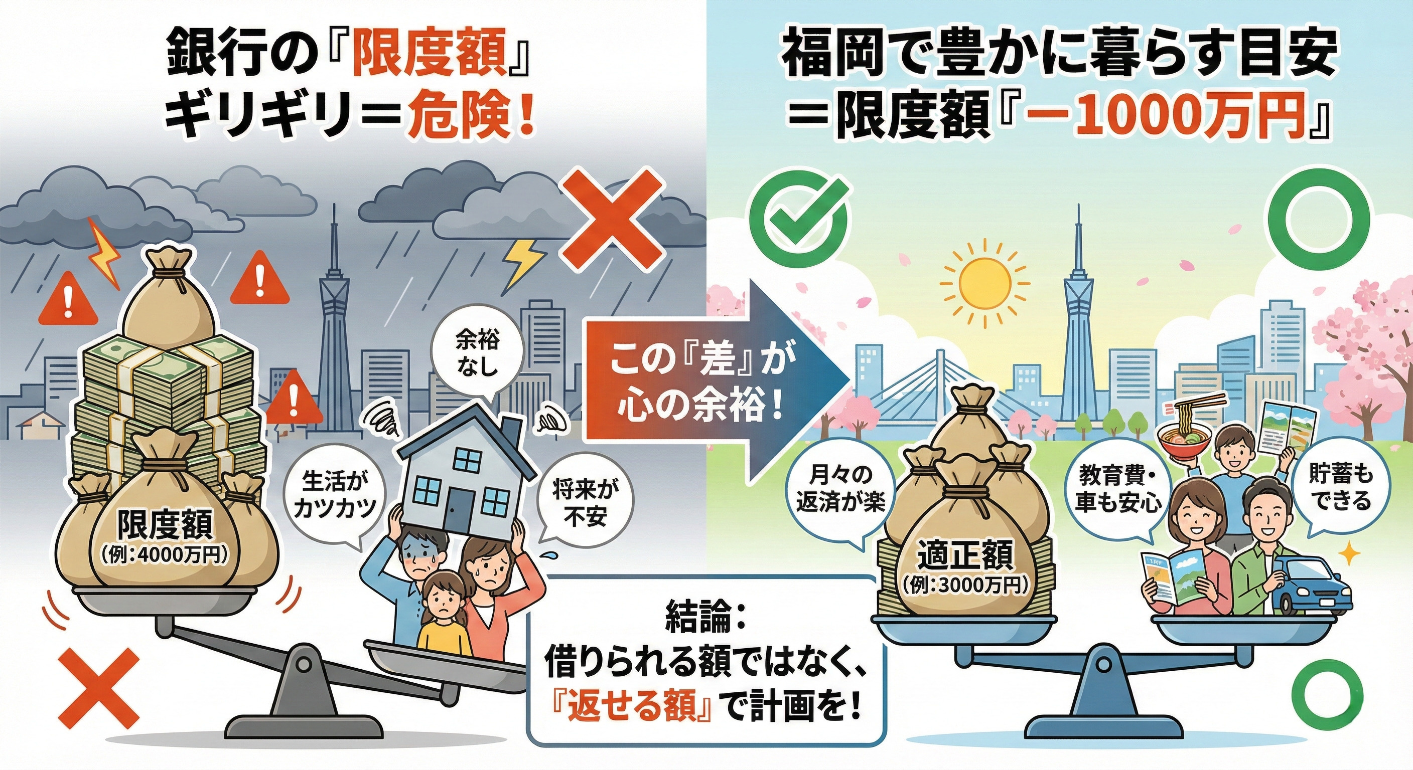 限度額と適正額の比較図