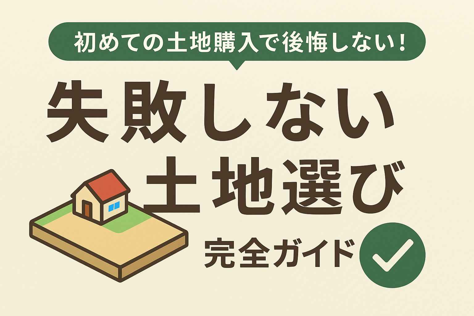 初めての土地購入で後悔しない！住宅建築のプロが教える「失敗しない土地選び」完全ガイドの画像
