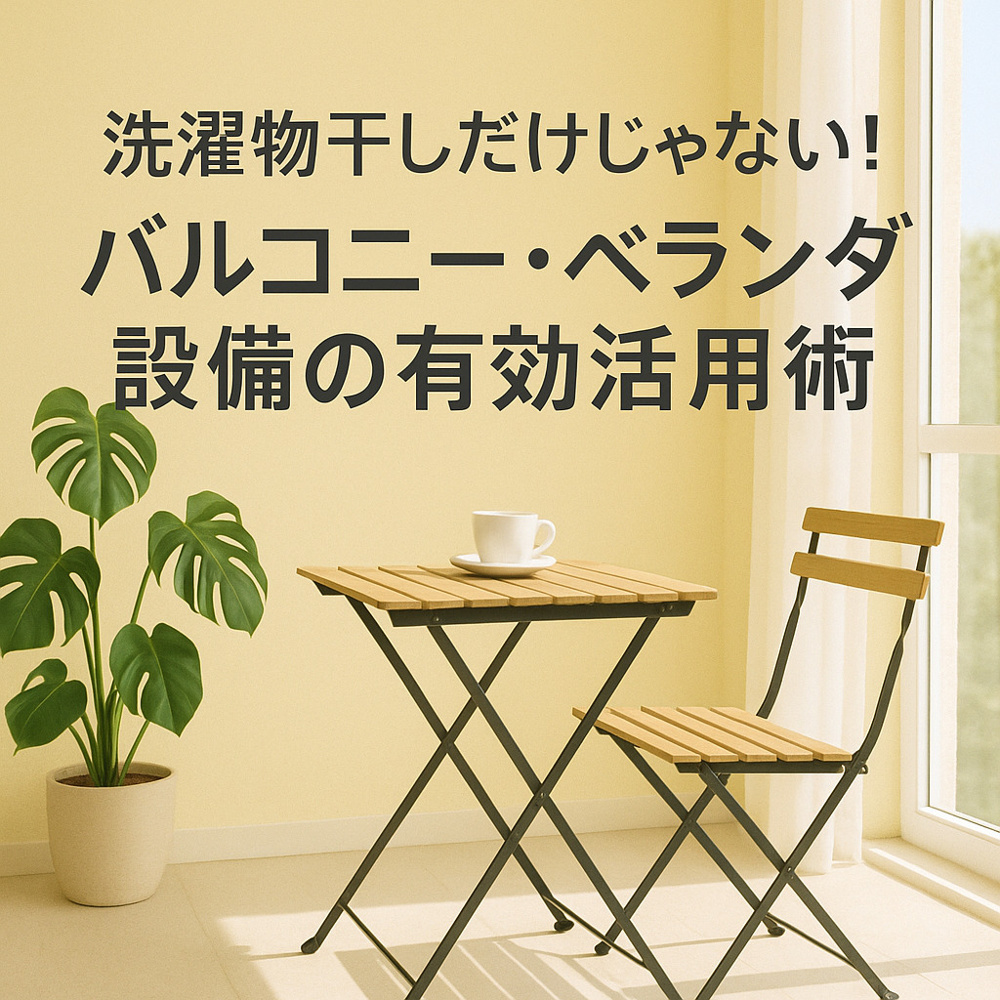 洗濯物干しだけじゃない！バルコニー・ベランダ設備の有効活用術～名古屋My賃貸～の画像