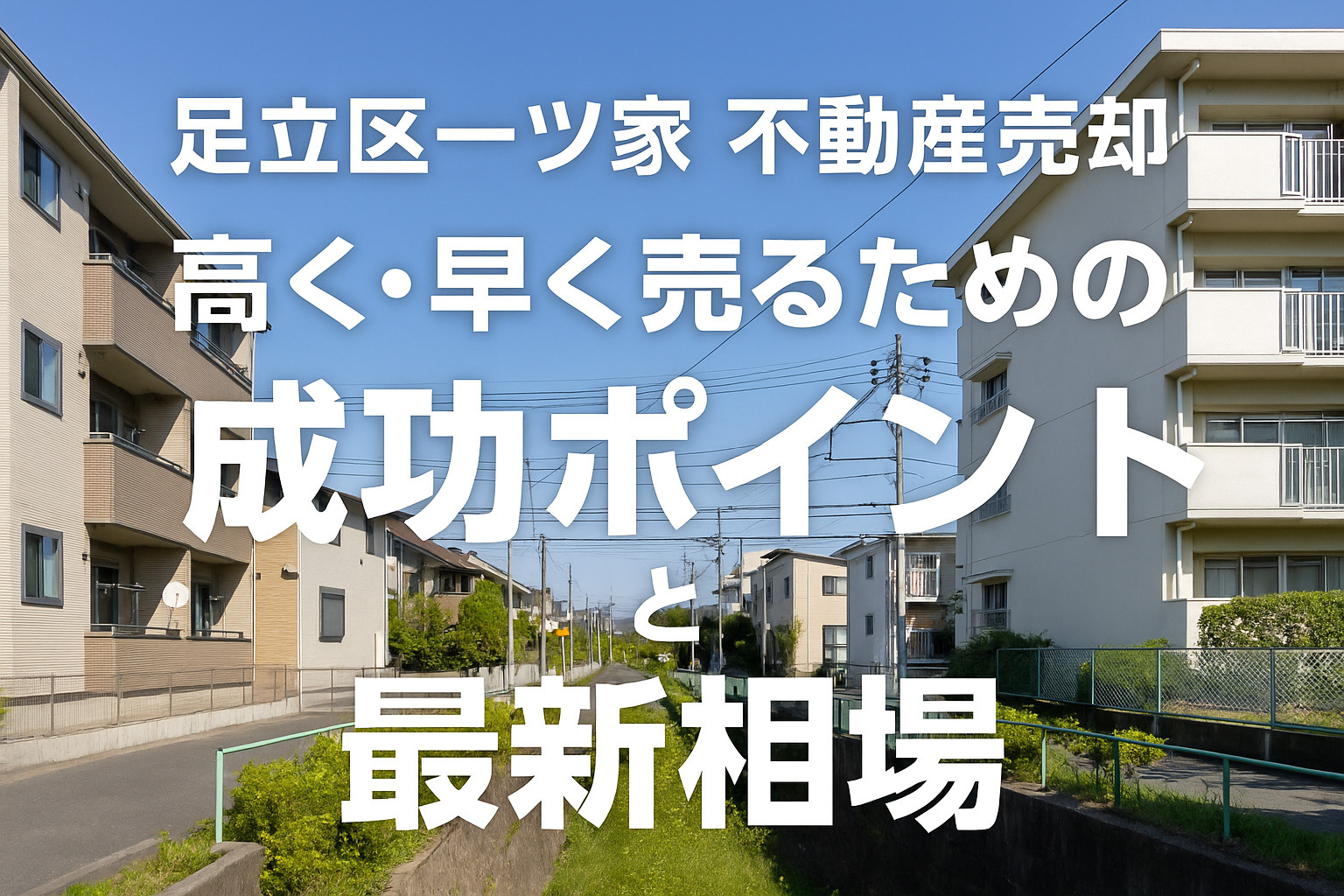 意外と知らない【足立区 一ツ家 不動産売却】“高く売れる家”の条件とは？地元専門店だけが知る成功法則の画像