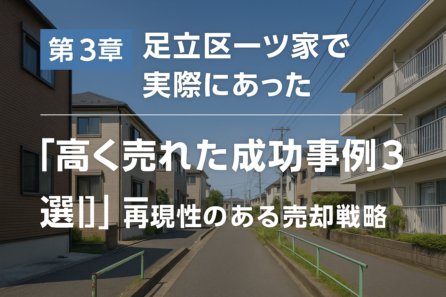 第3章｜足立区一ツ家で実際にあった高く売れた成功事例3選──再現性のある売却戦略（不動産のみらい）