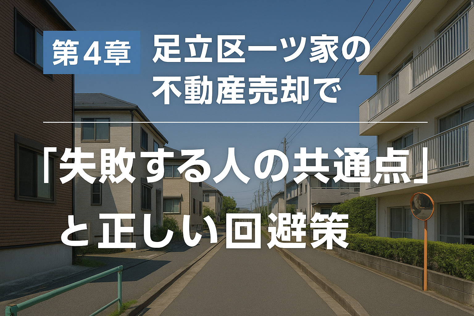 第4章｜足立区一ツ家の不動産売却で失敗する人の共通点と正しい回避策（不動産のみらい）