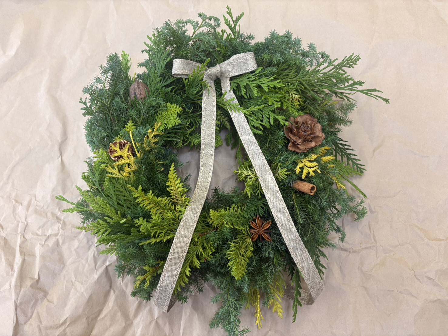 ★クリスマスリースを作りました!★の画像