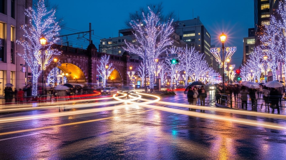 東京ミッドタウン日比谷のクリスマスイルミネーションの画像