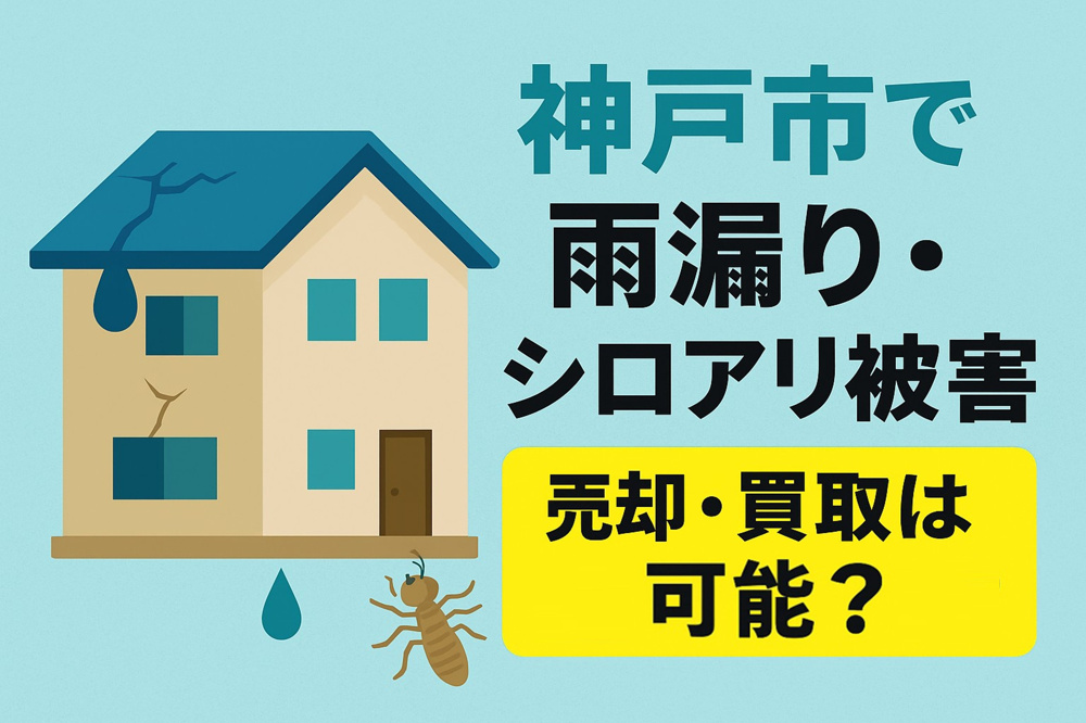神戸市で雨漏り・シロアリ被害のある家は売却や買取可能？の画像