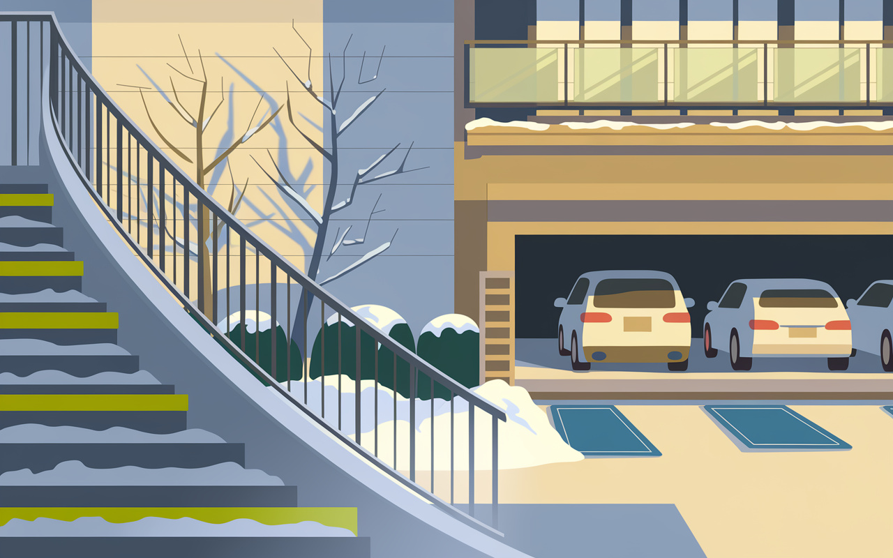 岐阜市の冬でアパート共用部の安全管理は大丈夫？階段や駐車場の凍結対策もご紹介の画像