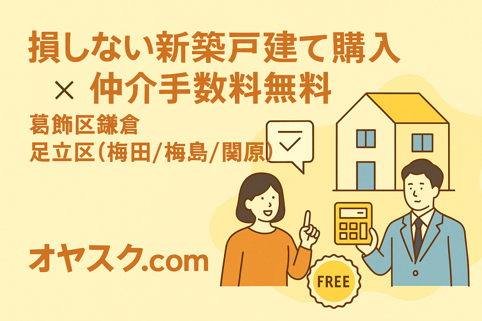 葛飾区鎌倉・足立区梅田／梅島／関原の新築戸建て購入ガイド（オヤスク.com）