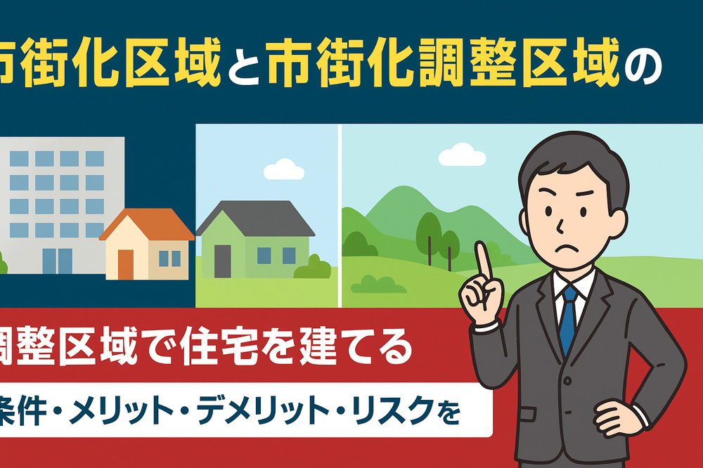 【最新版】市街化区域と市街化調整区域の違い｜調整区域で住宅を建てる条件（地縁者住宅を含む）・メリット・デメリット・リスクを徹底解説！の画像