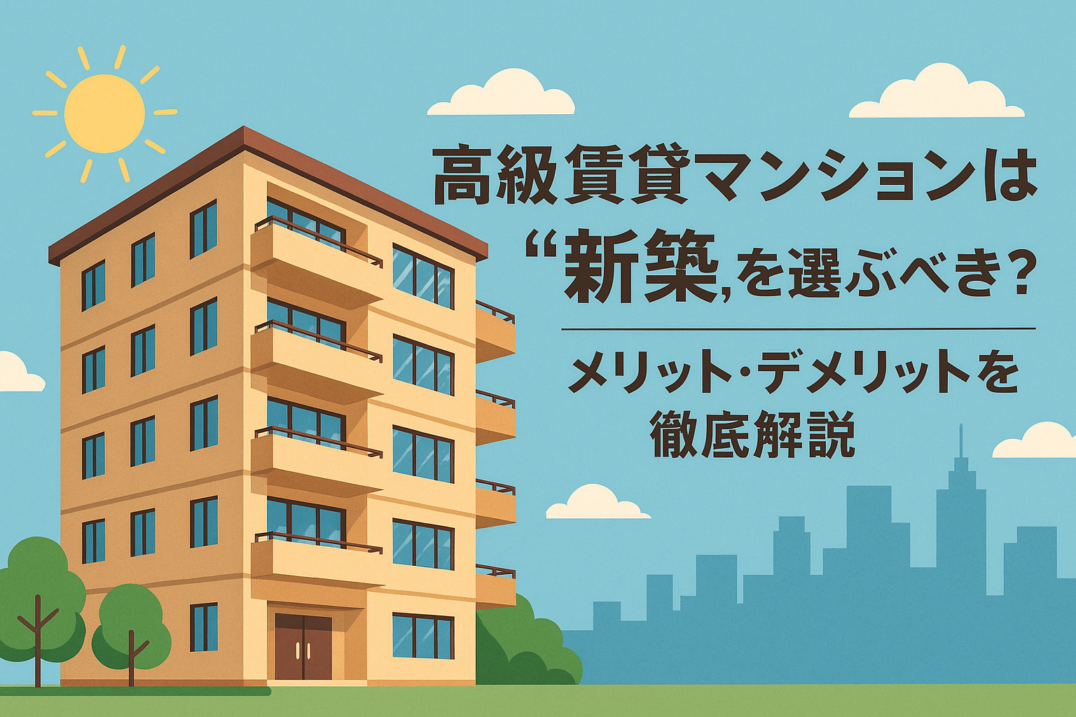 高級賃貸マンションは“新築”を選ぶべき?メリット・デメリットを徹底解説の画像