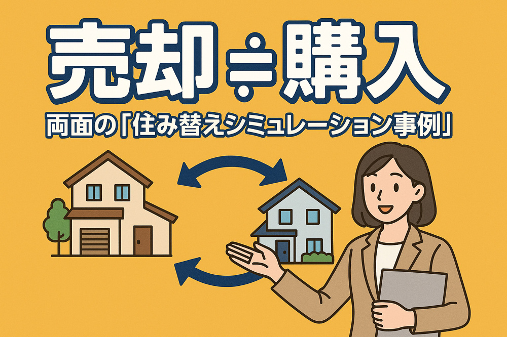 売却 ÷ 購入 両面の「住み替えシミュレーション事例」の画像