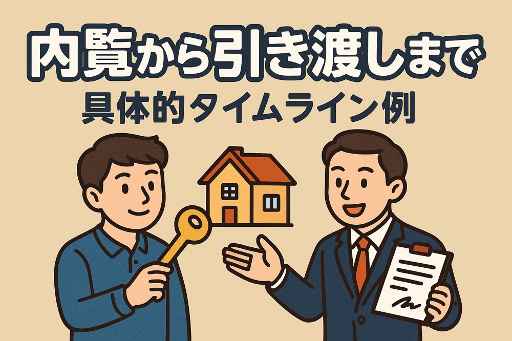 内覧から引き渡しまでの具体的タイムライン例の画像