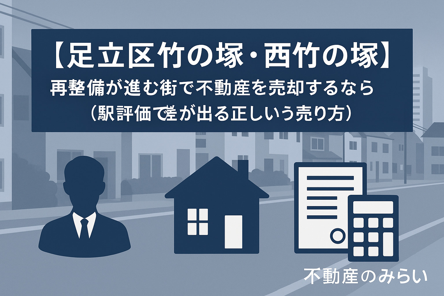 【足立区竹の塚・西竹の塚】再整備が進む街で不動産を売却するなら──駅評価で差が出る正しい売り方の画像