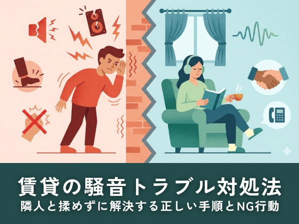 賃貸の騒音トラブル対処法｜隣人と揉めずに解決する正しい手順とNG行動の画像