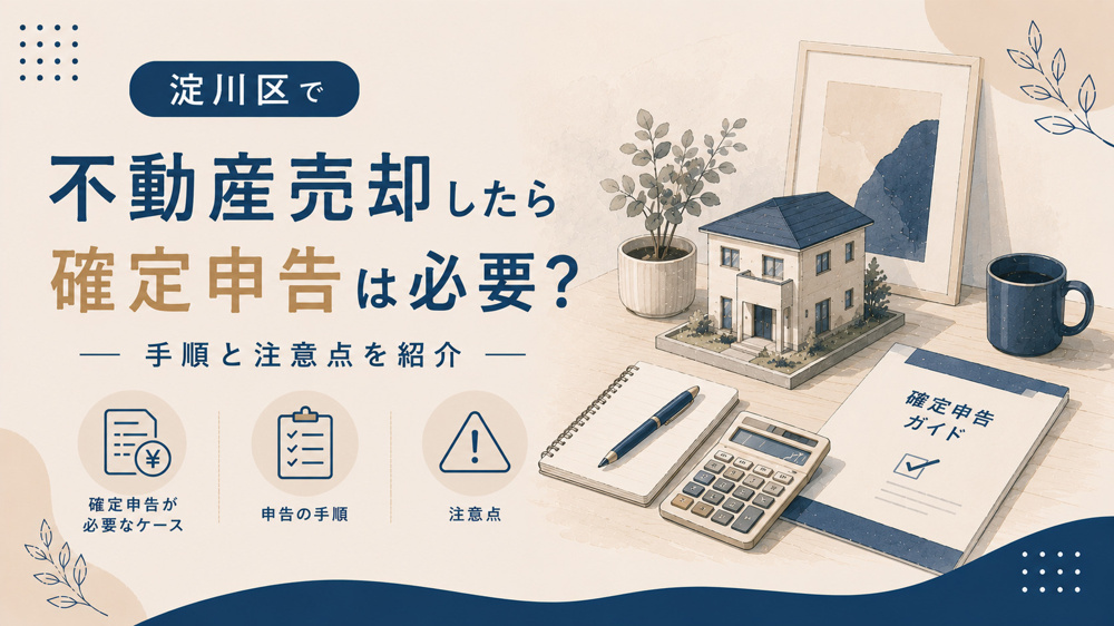 淀川区で不動産売却したら確定申告は必要？手順と注意点を紹介の画像