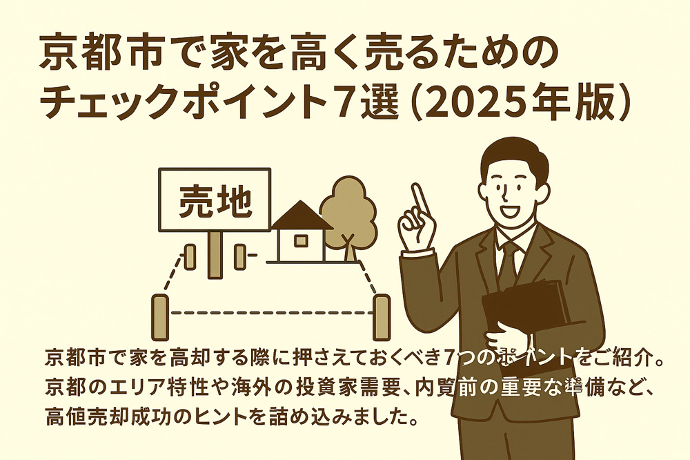 京都市で家を高く売るためのチェックポイント7選（2025年版）の画像