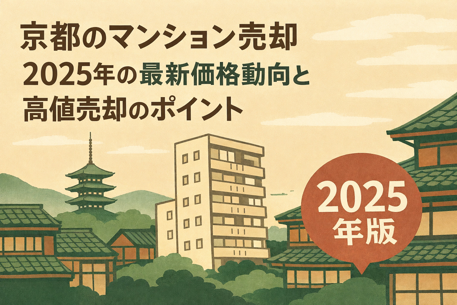 京都のマンション売却｜2025年の最新価格動向と高く売るための準備の画像