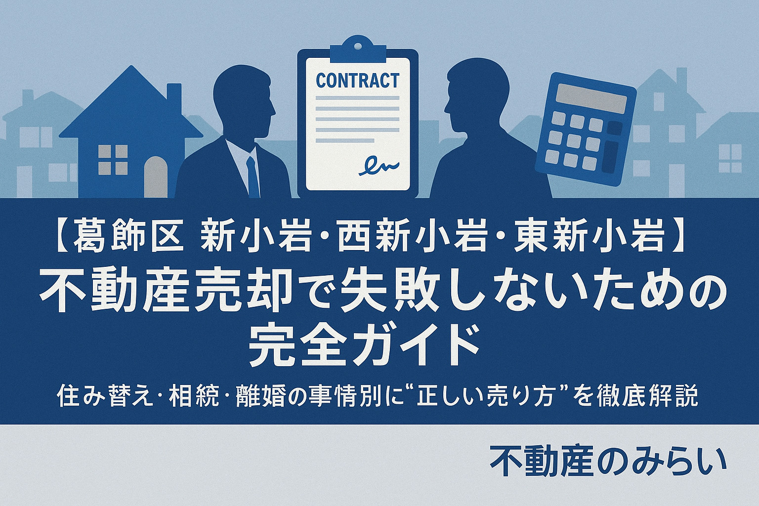 【葛飾区 新小岩・西新小岩・東新小岩】不動産売却で失敗しないための完全ガイド──住み替え・相続・離婚の事情別に“正しい売り方”を徹底解説の画像