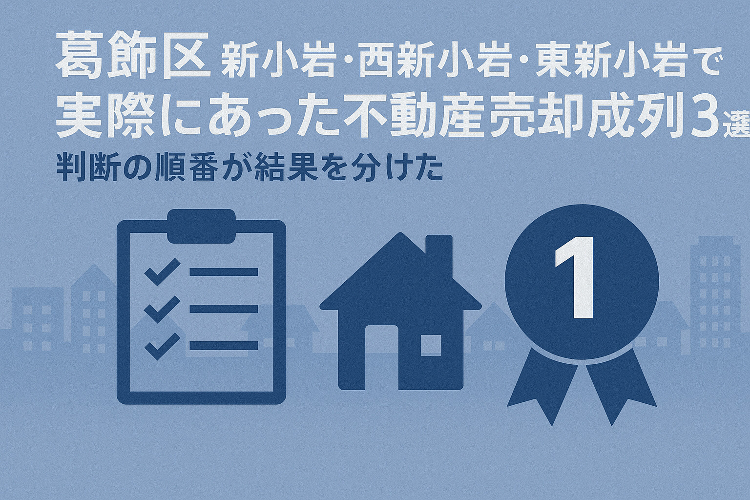 新小岩エリアで実際にあった不動産売却成功事例