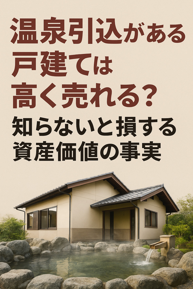 温泉引込がある戸建ては高く売れる？知らないと損する資産価値の事実の画像