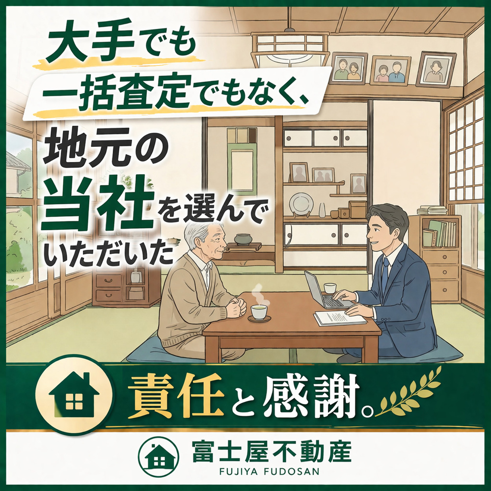 大手でも一括査定でもなく、地元の当社を選んでいただいた責任と感謝。の画像