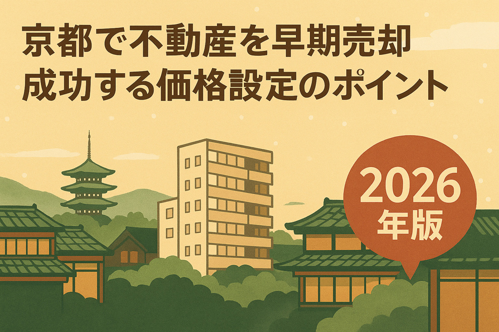 京都で不動産を早期売却するための価格設定テクニック｜高く・早く売るための実践ポイントの画像