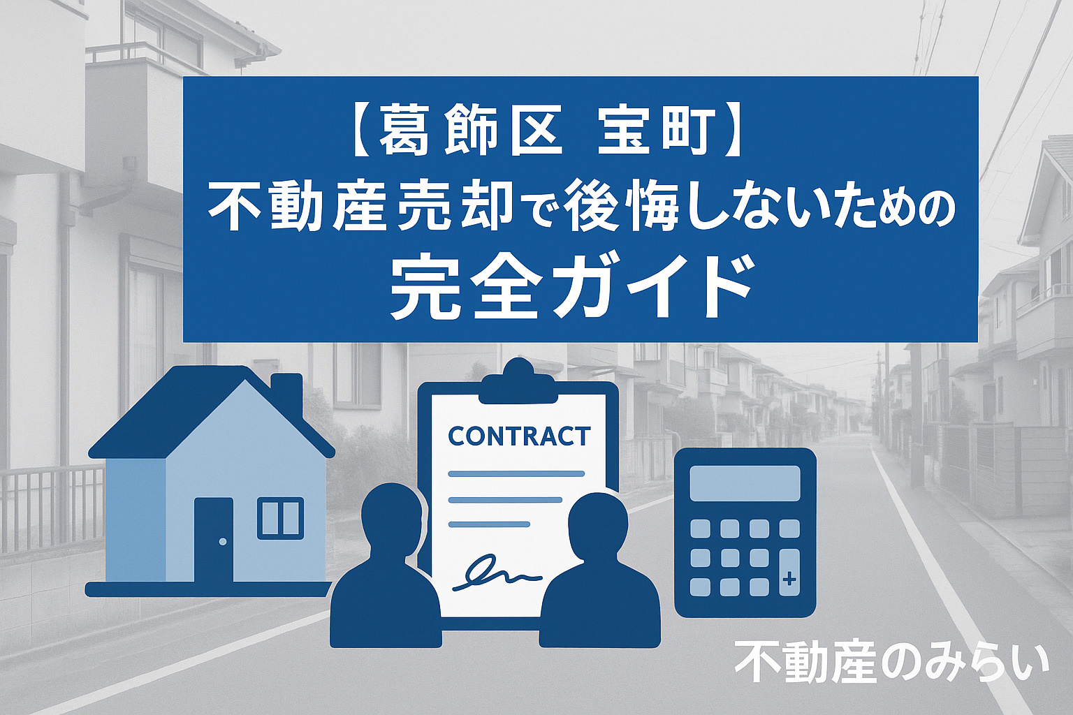 【葛飾区 宝町】不動産売却で後悔しないための完全ガイド  ──“売れる物件・動きづらい物件”の差と、失敗しない進め方を専門家が徹底解説の画像