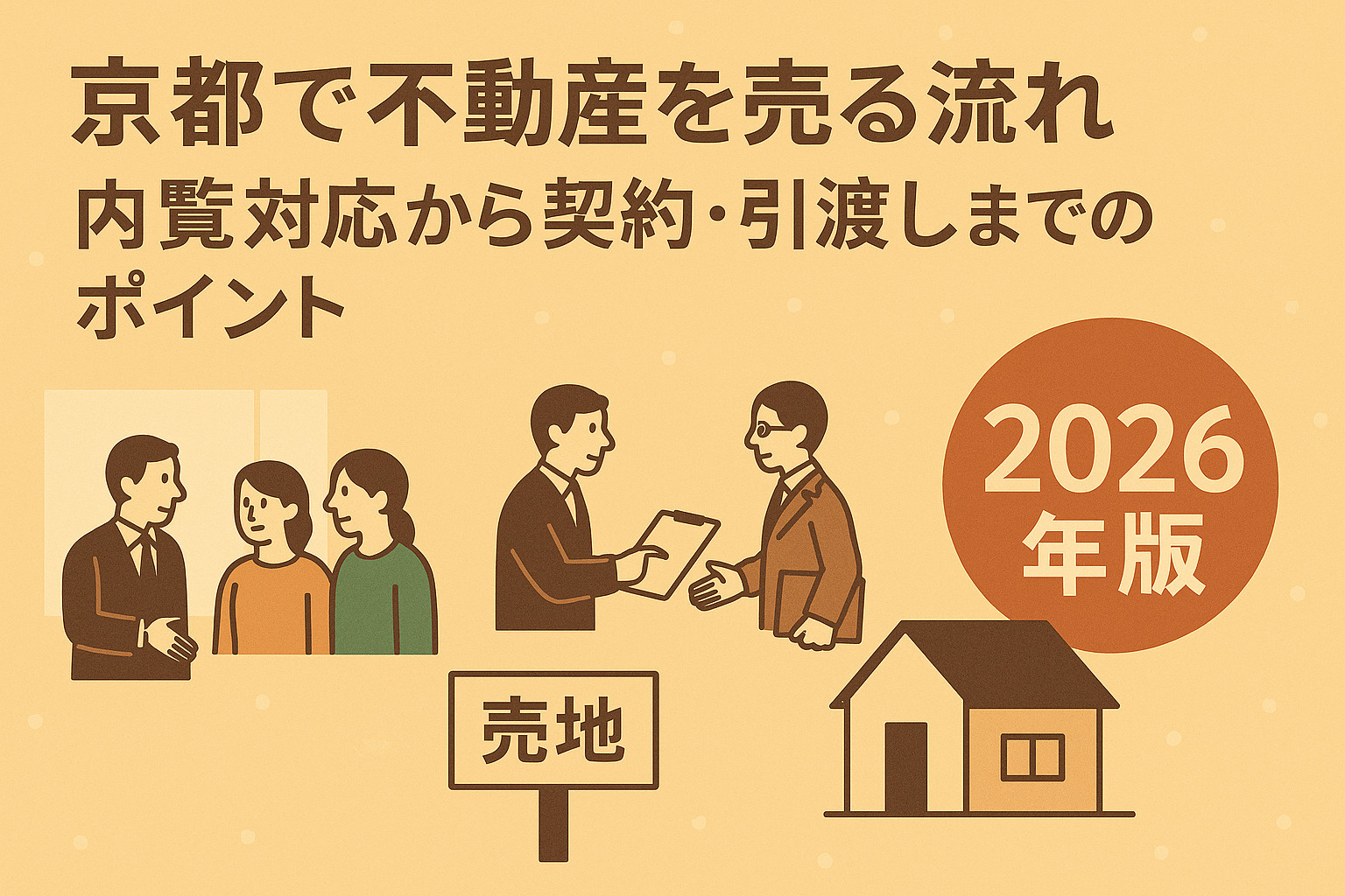 京都で不動産を売る流れ|内覧対応から契約・引渡しまでのポイント(2026年版)の画像